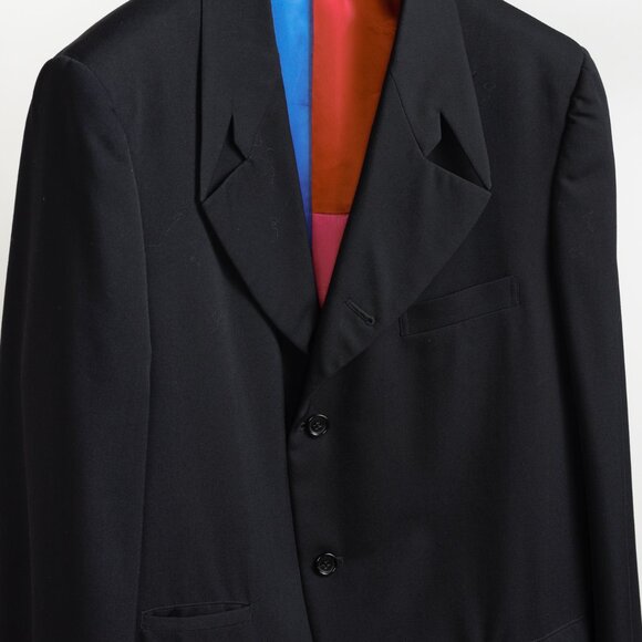 Comme Des Garcons Homme Plus 2017 Black Blazer Multi-Colour Lining - Picture 6 of 16